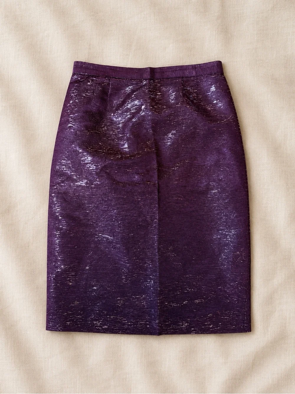 Purple Shimmer Two-Piece Skirt Suit